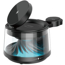 БЗП WIWU Wi-W039 Flow 5in1 wireless charger with Speaker & Night Light 15W – Чорний