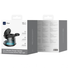 БЗУ WIWU Wi-W039 Flow 5in1 wireless charger with Speaker & Night Light 15W – Черный