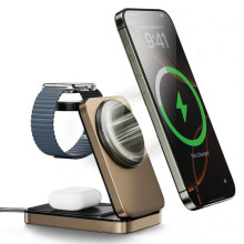 БЗУ WIWU Wi-W038 Triple 3 in 1 wireless charger – Золотой