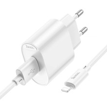 МЗП Hoco C109A Fighter 10.5W (1USB-A) + кабель USB to Lightning – Білий