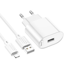 МЗП Hoco C109A Fighter 10.5W (1USB-A) + кабель USB to Lightning