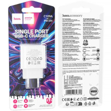 СЗУ Hoco C109A Fighter PD20W (1USB-C) – Белый
