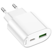 СЗУ Hoco C109A Fighter PD20W+QC3.0 (1USB-A/1C) – Белый