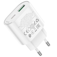 СЗУ Hoco C109A Fighter PD20W+QC3.0 (1USB-A/1C) – Белый
