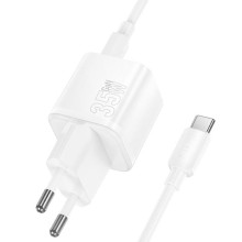 СЗУ Hoco N66 Ingenious PD35W (1USB-C) + кабель Type-C to Type-C – Белый