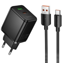 СЗУ Hoco C157A Smart PD30W+QC3.0 (1USB-A/1C) + кабель USB to Type-C