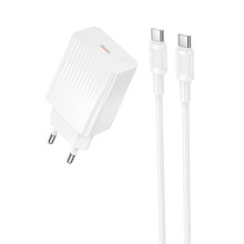 МЗП Borofone BAS75A Source PD30W (1USB-C) + кабель Type-C to Type-C – Білий