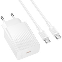 МЗП Borofone BAS75A Source PD30W (1USB-C) + кабель Type-C to Type-C – Білий