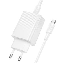 МЗП Borofone BAS75A Source PD30W (1USB-C) + кабель Type-C to Type-C – Білий