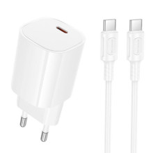МЗП Borofone BA103A Pudding PD20W (1USB-C) + кабель Type-C to Type-C