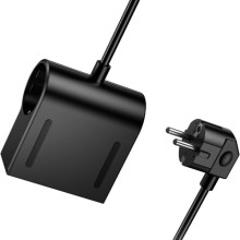 МЗП Hoco AC34 Win 2 position 70W QC+PD (1USB-A/3C/1Socket) (1.5m) – Чорний