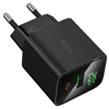 СЗУ Hoco CS83A Excellent with digital display PD20W+QC3.0 (1USB-A/1C) – Черный