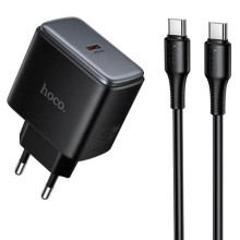 СЗУ Hoco C159A Upgrade PD65W (1USB-C) + кабель Type-C to Type-C