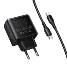 СЗУ Hoco C159A Upgrade PD65W (1USB-C) + кабель Type-C to Type-C – Черный