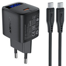 СЗУ Acefast A115 PD30W GaN (1USB-C) + кабель Type-C to Type-C