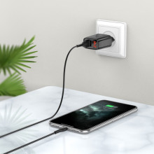 СЗУ Hoco C86A Balance 2.4A (2USB-A) + кабель USB to MicroUSB – Черный