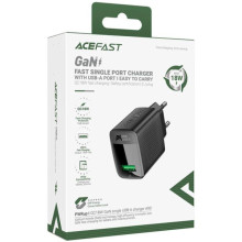 СЗУ Acefast A90 QC3.0 18W (1USB-A) – Черный