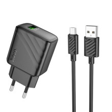 СЗУ Hoco CS21A Rich QC3.0 18W (1USB-A) + кабель USB to MicroUSB