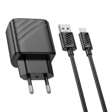 МЗП Hoco CS21A Rich QC3.0 18W (1USB-A) + кабель USB to MicroUSB