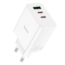 МЗП Hoco C126A PD40W+QC3.0 (1USB/2Type-C) – Білий