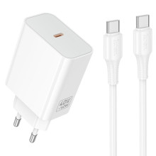 МЗП Hoco C162A Source PD40W (1USB-C) + кабель Type-C to Type-C