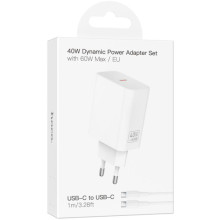 МЗП Hoco C162A Source PD40W (1USB-C) + кабель Type-C to Type-C – Білий