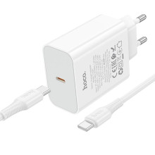 МЗП Hoco C162A Source PD40W (1USB-C) + кабель Type-C to Type-C – Білий
