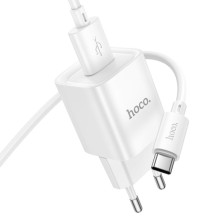 СЗУ Hoco C145A Charm QC3.0 18W (1USB-A) + кабель USB to Type-C – Белый