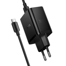 СЗУ Hoco N75 Grande 65W QC+PD (1USB-A/2C) + кабель Type-C to Type-C – Черный