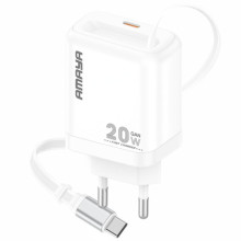 СЗУ Amaya E220S PD20W GaN (1USB-C) + Retractable Cable Type-C