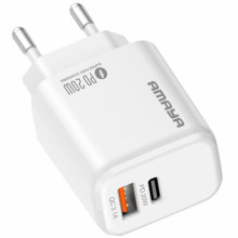 СЗУ Amaya E43D PD20W (1USB-A/1C) – Белый