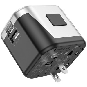 МЗП Hoco AC5 Level 2USB+Socket – Чорний