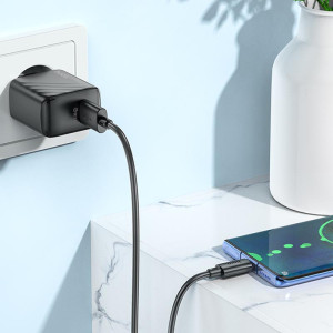 МЗП Hoco CS21A Rich QC3.0 18W (1USB-A) – Чорний