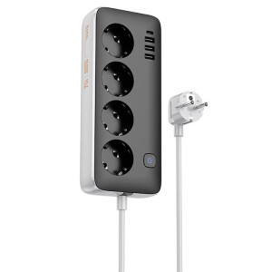Подовжувач Hoco AC21 Sunlight 4-bit (1C/3A/4xSocket) (1.5m)