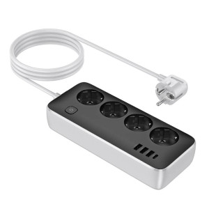 Подовжувач Hoco AC21 Sunlight 4-bit (1C/3A/4xSocket) (1.5m) – Білий