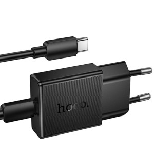 МЗП Hoco N72 Speed ultra-thin PD20W (1USB-C) + кабель Type-C to Type-C – Чорний