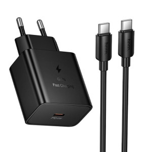 МЗП Hoco N77 Star PD45W (1USB-C) + кабель Type-C to Type-C