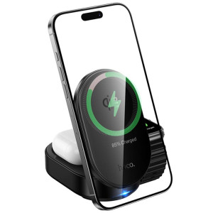 БЗП Hoco CQ23 Pole Qi2.2 3-in-1 – Чорний