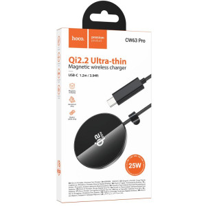 БЗП Hoco CW63 Pro Fast Qi2 magnetic 25W – Чорний