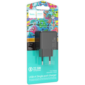 МЗП Hoco CS17A Wish QC3.0 22.5W (1USB-A) – Чорний