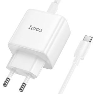 МЗП Hoco N83 Profit PD40W (1USB-C) + кабель Type-C to Type-C – Білий