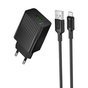 СЗУ Borofone BAS72A Source QC3.0 (1USB-A) + кабель USB to MicroUSB