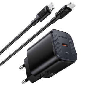 МЗП Borofone BAS84A Star PD25W (1USB-C) + кабель Type-C to Type-C