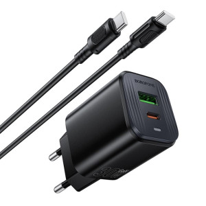 МЗП Borofone BAS85A Star PD30W+QC3.0 (1USB-A/1C) + кабель Type-C to Type-C