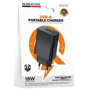 МЗП Borofone BAS72A Source QC3.0 (1USB-A)