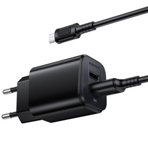 МЗП Borofone BAS81A Star 10.5W (2USB-A) + кабель USB to MicroUSB