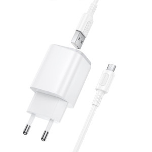 МЗП Borofone BAS81A Star 10.5W (2USB-A) + кабель USB to MicroUSB