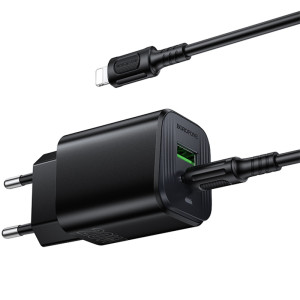 МЗП Borofone BAS83A Star PD20W+QC3.0 (1USB-A/1C) + кабель Type-C to Lightning