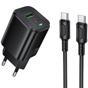 МЗП Borofone BAS85A Star PD30W+QC3.0 (1USB-A/1C) + кабель Type-C to Type-C