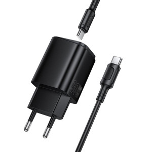 СЗУ Borofone BAS85A Star PD30W+QC3.0 (1USB-A/1C) + кабель Type-C to Type-C – Черный